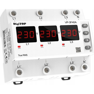 Třífázový přepěťový relé DigiTOP VP-3F40A