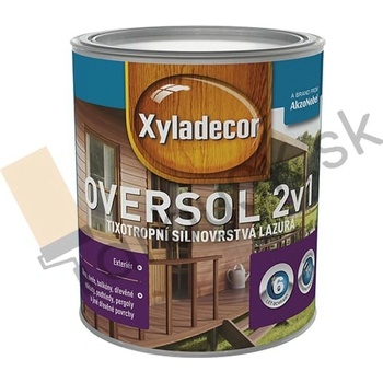 Xyladecor Oversol 2v1 0,75 l lieskový orech