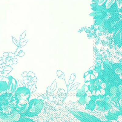 IHR Servítky veľké Floreana Blue 33x33cm