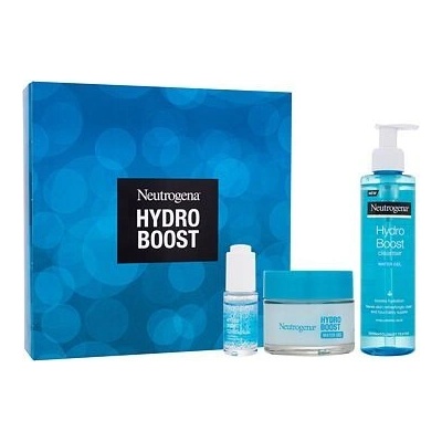 Neutrogena Hydro Boost : hydratační pleťový gel Hydro Boost Water Gel 50 ml + pleťové sérum Hydro Boost Hyaluronic Acid Concentrated Serum 15 ml + čisticí pleťový gel Hydro Boost Water Gel Cleanser 20