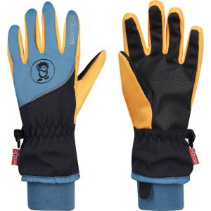 Trollkids Детски ръкавици Trollkids Kid's Trolltunga Glove - Black / Steel Blue / Mango - размер 6 (202-3092-1414)