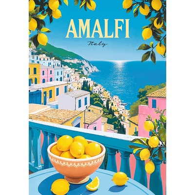 TREFL Premium Plus Vintage Poster Amalfi Taliansko 1000 dielov