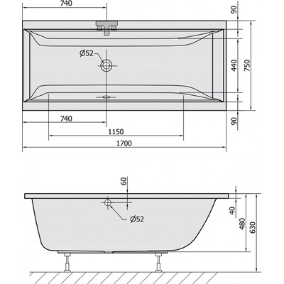 Polysan CLEO 170 x 75 cm 94611BM