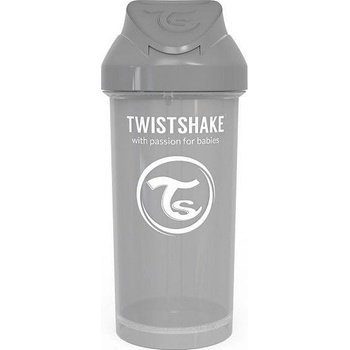 Twistshake láhev s brčkem 360 ml bílá