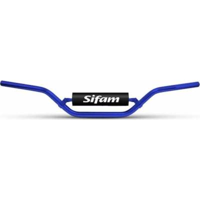 SIFAM Riadidlá motocykla hliníkové 22 mm modré + penový chránič, výška 70 mm