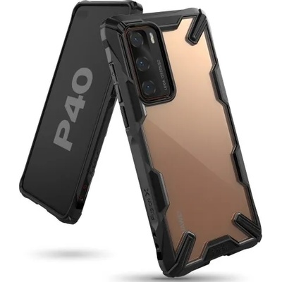 Huawei Силиконов калъф кейс Ringke FUSION X , За Huawei P40 , черен