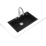 Teka ForSquare 72.40 TG ЧЕРНА Гранитна мивка, авт. клапан, за шкаф 80 см (М.1025.ЧЕ) Мивка за вграждане