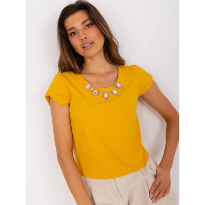 LAKERTA Blouse LK-BZ-505783-2.01P-dark yellow oranžová