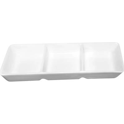 by inspire Porcelánová degustační miska 3 sekce bílá 21 x 9 cm