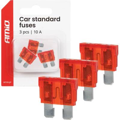 Autopoistky STANDARD púzdro 3 ks 10A AMIO-05105