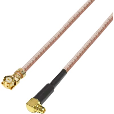 W-star WSMMCXMUFL Pigtail u.FL (IPEX, MHF1) - MMCX/M 90°, 21cm