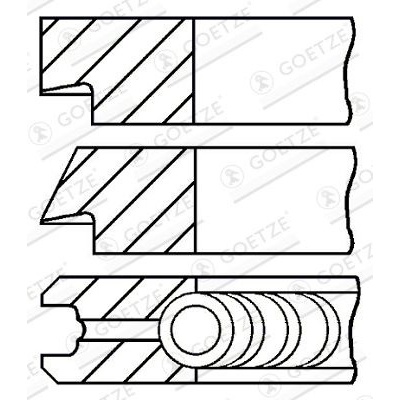 GOETZE ENGINE Sada pístních kroužků GOETZE 08-124700-00