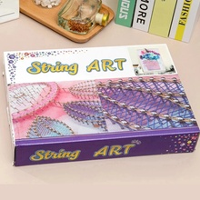 RealG RC-K-1141 Kreatívna sada String Art LED obraz v ráme 21 x 30 cm kabelka s kvetinami