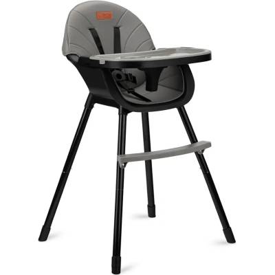 MoMi Столче за хранене 2 в 1 MoMi - Reki, Black (KRKA00033)