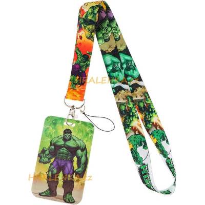 Šňůrka na krk 22235 s cedulkou Avengers HULK