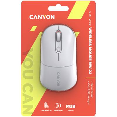 mouse MW-22 2in1 BT/ Wireless Snow White (CNS-CMSW22SW)