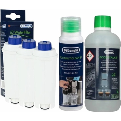 DeLonghi DLS C002 3 ks + DeLonghi EcoDecalk 500 ml + DeLonghi SER3013 Milk Clean