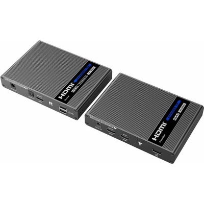 PremiumCord HDMI 2.0 KVM extender na 70m s přenosem USB, Ultra HD 4kx2k@60Hz khext70-4 – Zboží Živě