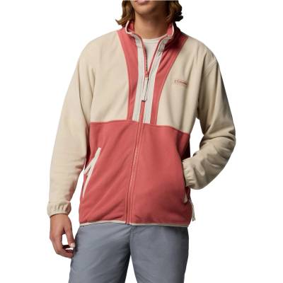 Columbia Мъжки поларен пуловер Columbia Backbowl II Lightweight Full Zip Fleece Fleece jumper - Ancient Fossil / Washed Red / Dark Stone (005-6962-0113)