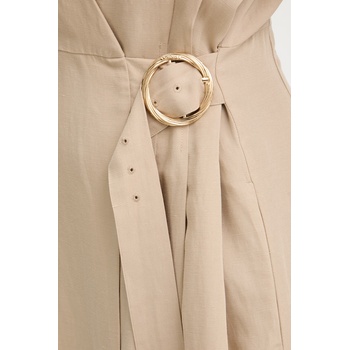 TWINSET рокля със застъпен дизайн с лен (261TT2554)