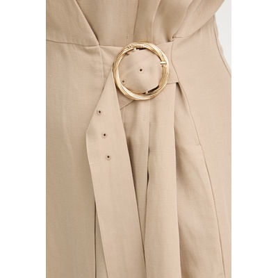 TWINSET рокля със застъпен дизайн с лен (261TT2554)