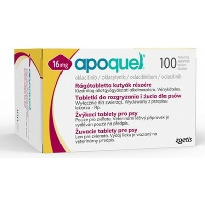 Apoquel 16 mg žuvacie tablety pre psy 100 tbl.