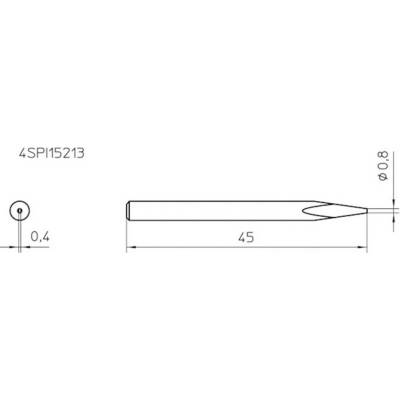 Weller 4SPI15213-1 spájkovací hrot ihlová forma Veľkosť hrotov 0.8 mm Obsah 1 ks