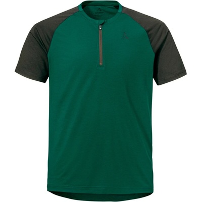 Schöffel Мъжка фланелка с къс ръкав за колоездене Schöffel Shirt Style Wetluga Cycling jersey - Fir Green - размер 48 (EU) (056-3374-0512)