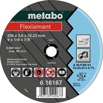 Metabo 616738000 rezný kotúč rovný 125 mm 22.23 mm 25 ks; 616738000