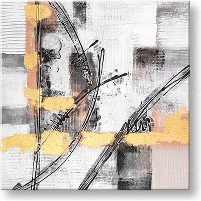 Maľovaný obraz na stenu ABSTRAKT 60x60 cm - 60×60 cm / Klasický 2 cm