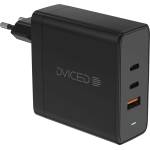 Dviced Wall charger w cable 65W GaN 2 USB-C 1 USB-A EU - Black (DV221012)