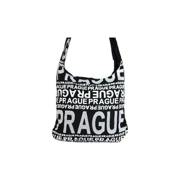 Moderní crossbody Prague s bílým potiskem