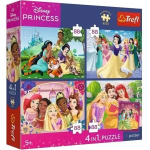 Trefl - Puzzle 4x88 Disney Princess - 1 - 39 piese