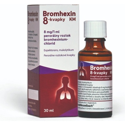 Bromhexin 8-kvapky KM sol.por. 1 x 30 ml