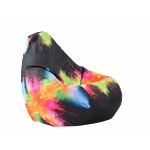 Pufrelax Пуф круша за деца 4-14 г. , 160л. , Nirvana Light, Colour Festival, Перящ се калъф, Пълнеж от Полистиролни перли, принт