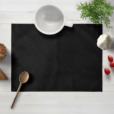 Biante Prostírání imitace broušené kůže Alcantara ALC-012 Černé 35x45cm