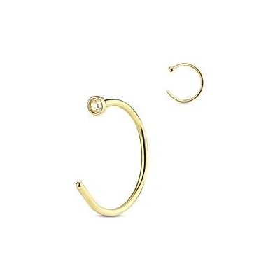 Šperky4U zlacený piercing do ucha/nosu se zirkonem N0063-08