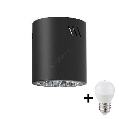 LED Спот GEORGE 1xE27/6W/230V Ø 11 см черен (LEDMI2490)