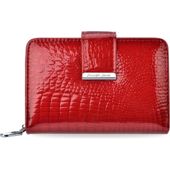 Kožená dámská peněženka jennifer jones lakovaná portmonka červená