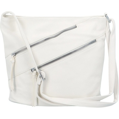 Praktická dámská koženková crossbody Alero bílá