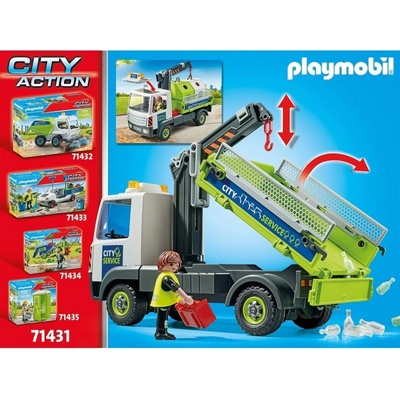 Playmobil 71431 playmobil - Камион за рециклиране на стъкло с контейнер