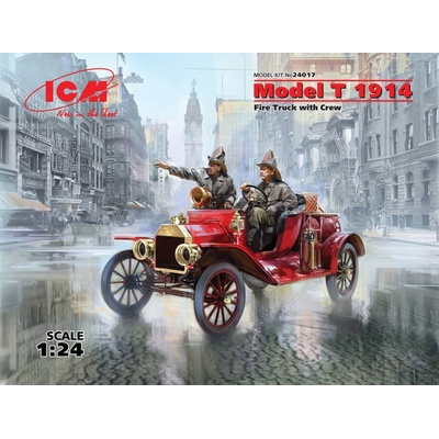 ICM Model T 1914 Fire Truck with Crew 1:24