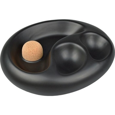 Angelo Dýmkový popelník na 2 dýmky keramický černý matný