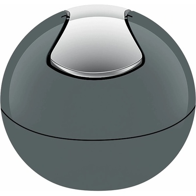 Spirella mini výklopný odpadkový koš Bowl, šedý, plast, 1 l