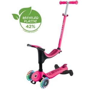 Globber Тротинетка 4 в 1 globber go up sporty lights 360° - розова (456-610) - mousetoys Тротинетка, скутер