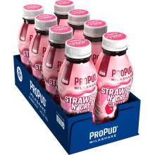 NJIE ProPud Proteinový Milkshake - Jahoda 8 x 330ml