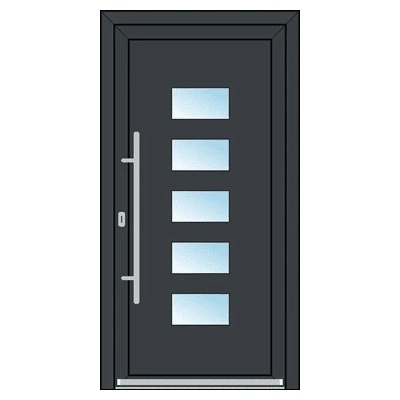 OknaDvereNaMiru.cz Vchodové plastové dveře STYL 1482 antracit 90 x 210 cm – Zbozi.Blesk.cz