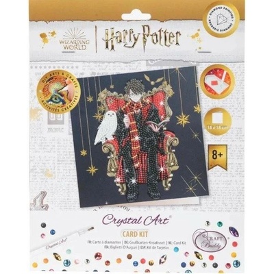 Crystal Art pohlednice Harry Potter a Hedvika 18 × 18 cm