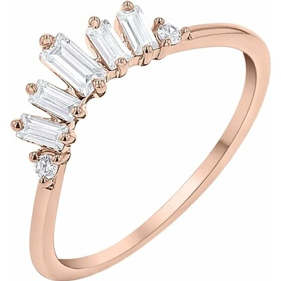 Eppi prsteň s baguette lab grown diamantmi Jevon R47660