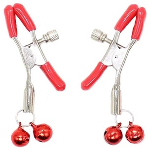 LateToBed Щипки за зърна с топче "latetobed red bead" Регулируеми